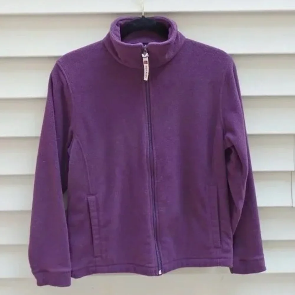 Woolrich Andes Full Zip Fleece Jacket - Dark Wineberry - Picture 1 of 5